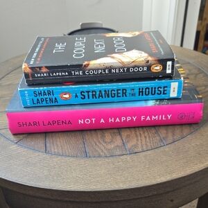Shari Lapena Book Set - Black, Blue, Pink